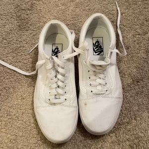 white low top vans
